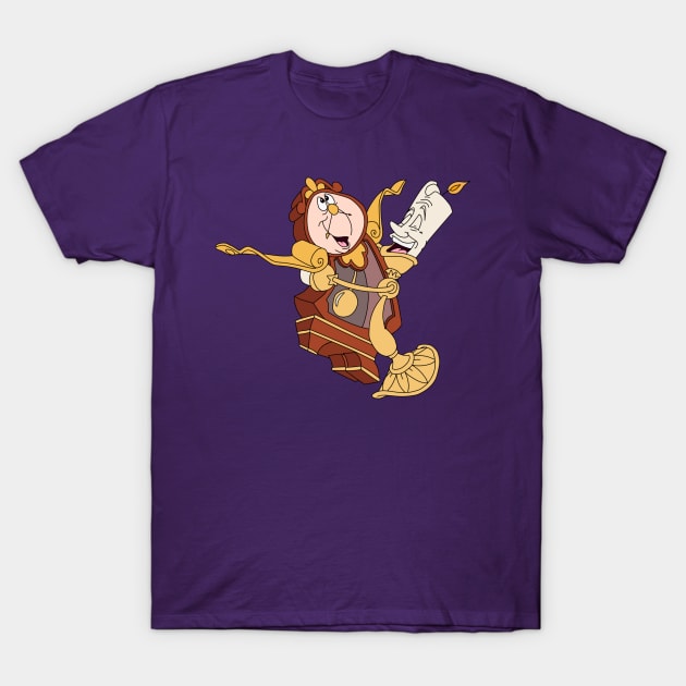 Lumiere and Cogsworth T-Shirt by Megan Olivia